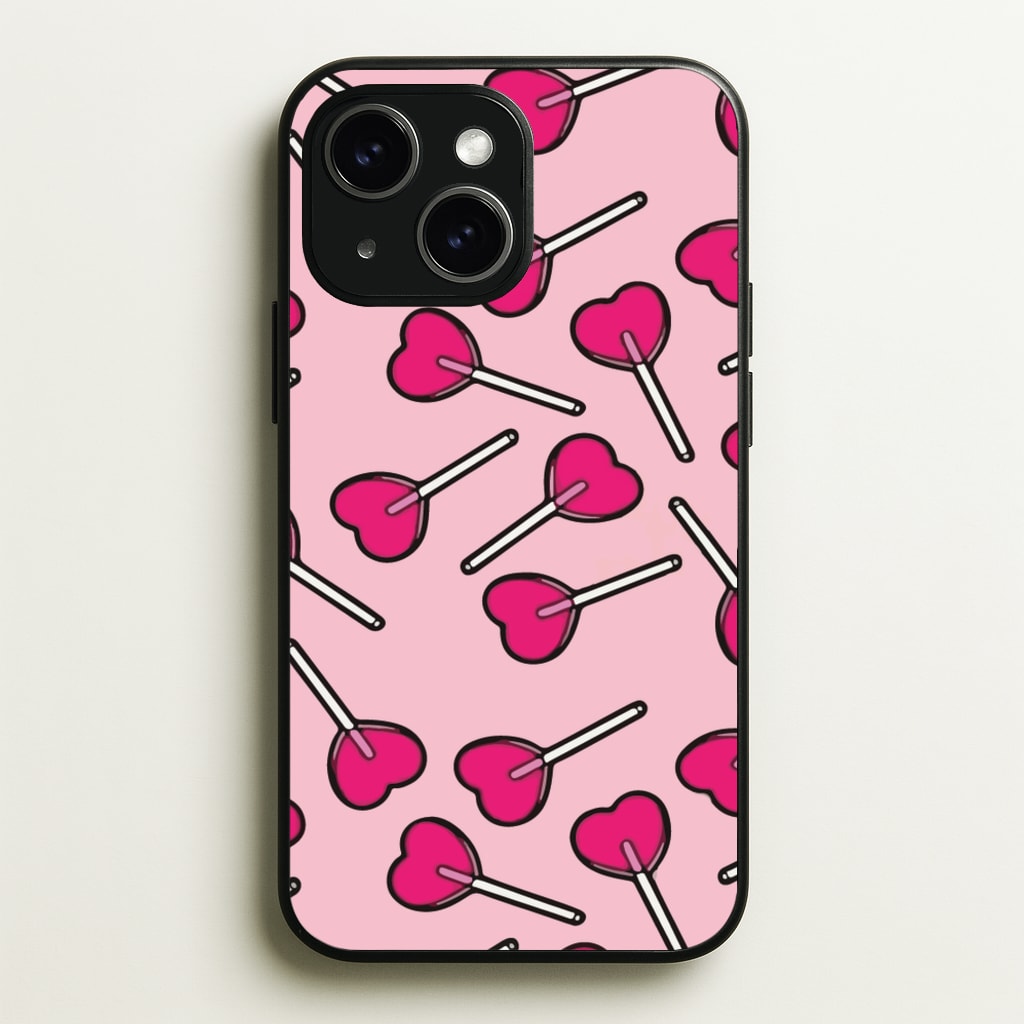 Cherry Heart Lollipops - Pattern Phone Case for iPhone 14 Plus