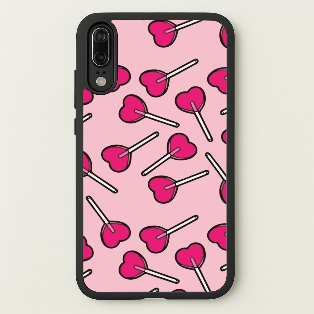 Cherry Heart Lollipops - Pattern Phone Case for Huawei P20