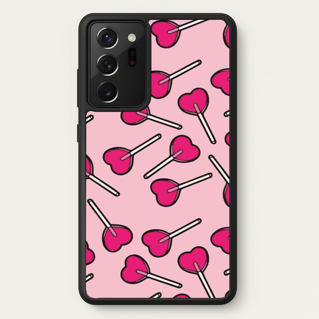 Cherry Heart Lollipops - Pattern Phone Case for Galaxy Note 20 Ultra