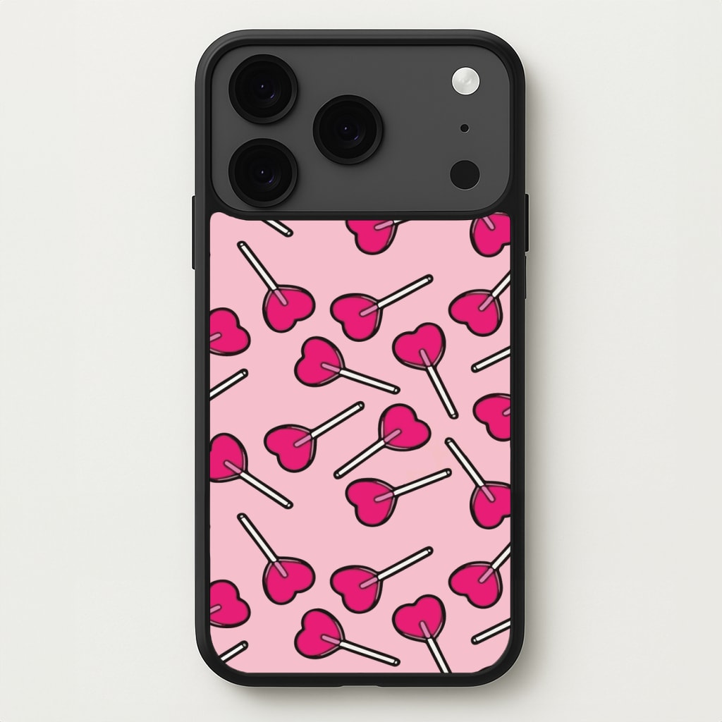 Cherry Heart Lollipops Phone Case for iPhone 17 Pro