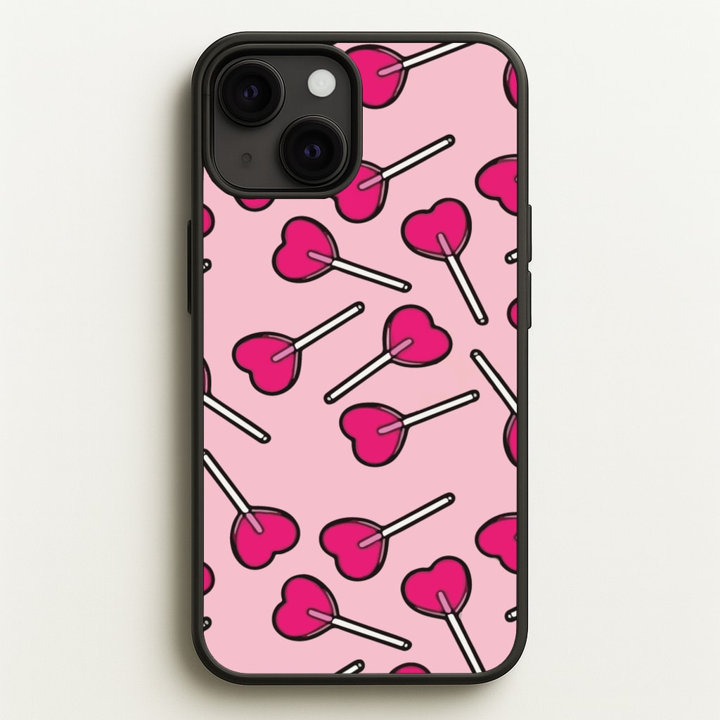 Cherry Heart Lollipops - Pattern Phone Case for iPhone 13 Mini