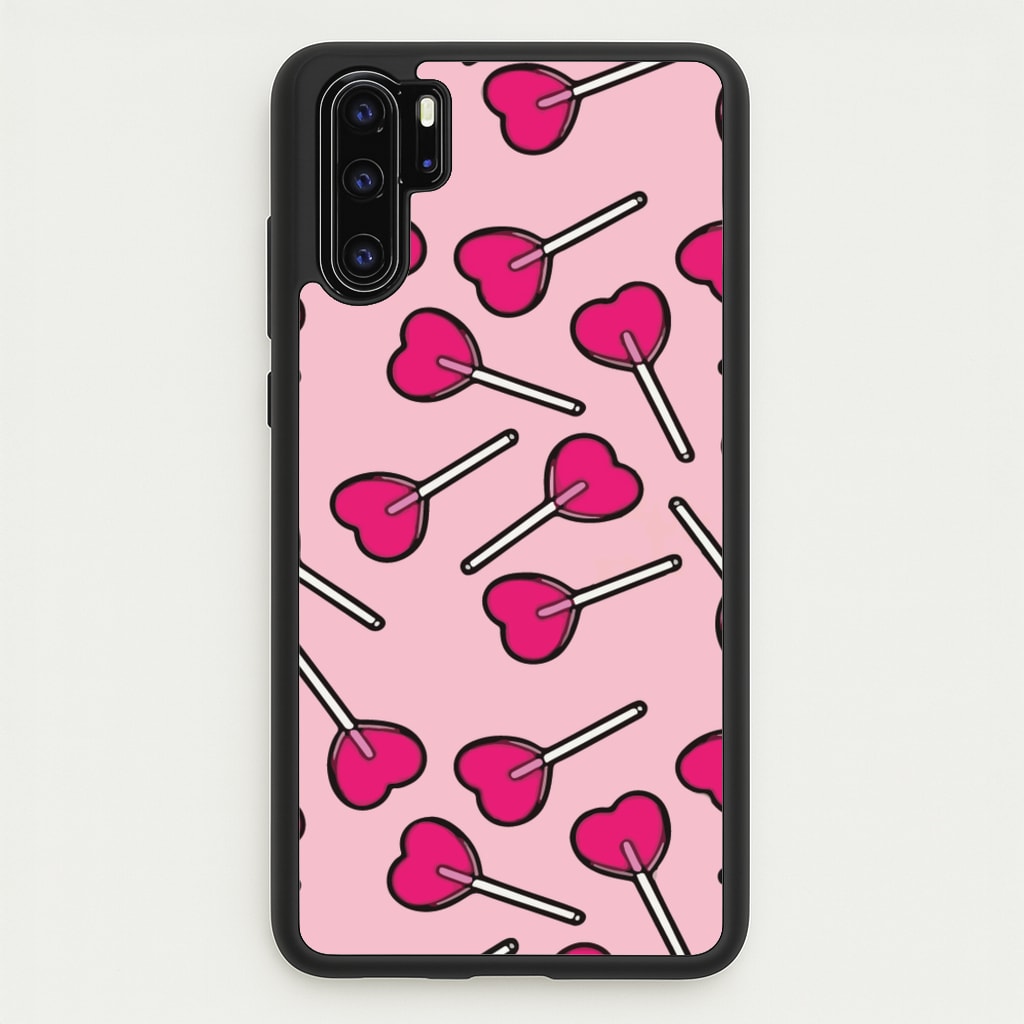 Cherry Heart Lollipops - Pattern Phone Case for Huawei P30 Pro