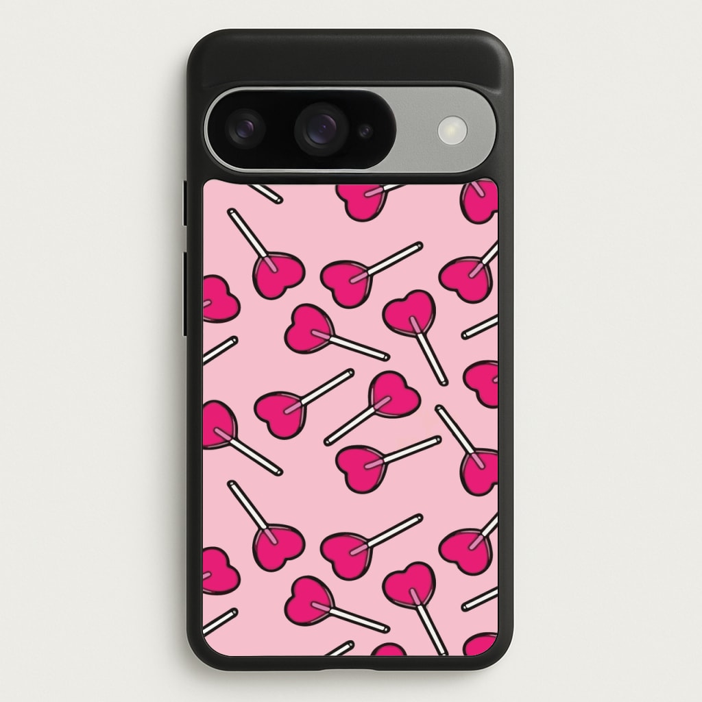 Cherry Heart Lollipops Phone Case for Google Pixel 10 / 10 Pro