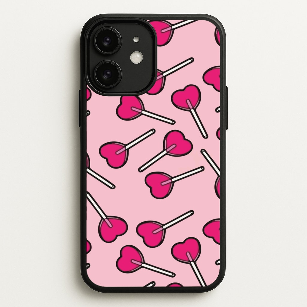 Cherry Heart Lollipops - Pattern Phone Case for iPhone 11