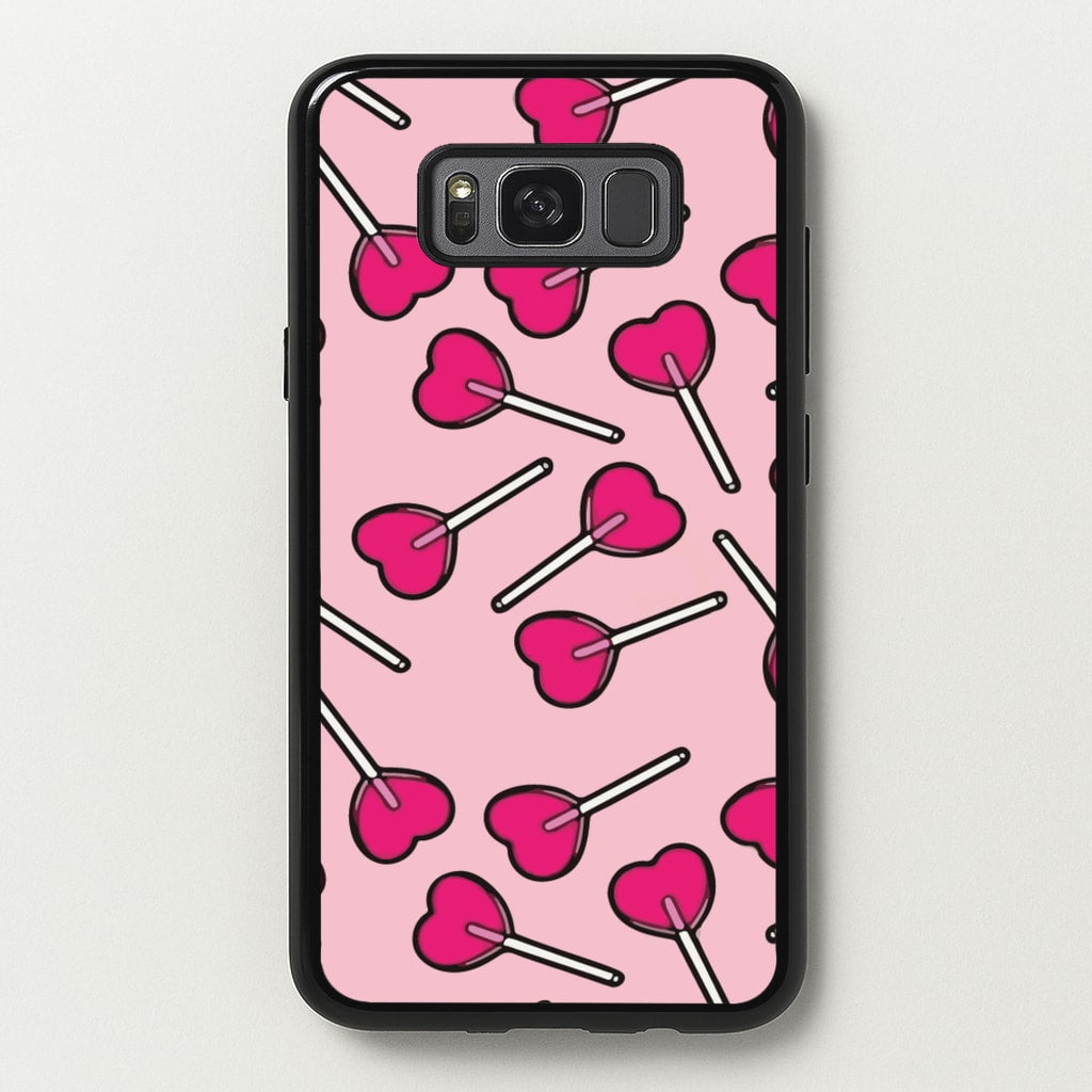 Cherry Heart Lollipops - Pattern Phone Case for Galaxy S8