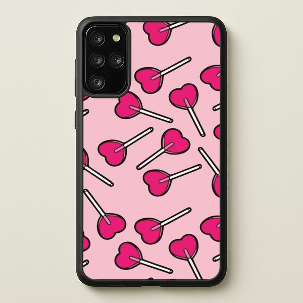 Cherry Heart Lollipops - Pattern Phone Case for Galaxy S20 Plus