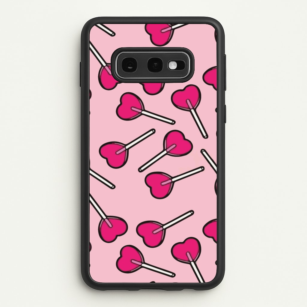 Cherry Heart Lollipops - Pattern Phone Case for Galaxy S10e