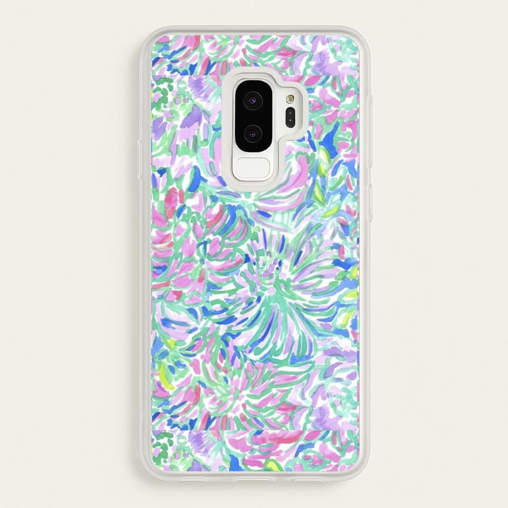 Colourful Floral Painting - Floral Phone Case for Galaxy S9 Plus