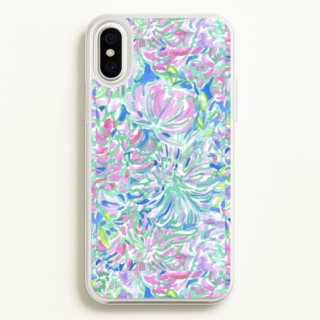 Colourful Floral Painting - Floral Phone Case for iPhone XS Max