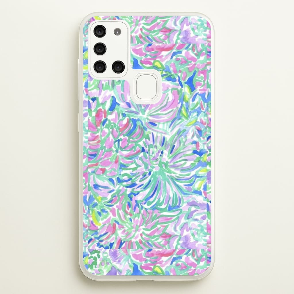 Colourful Floral Painting - Floral Phone Case for Galaxy A21s
