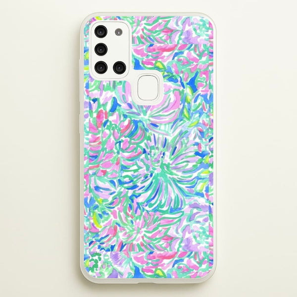 Colourful Floral Painting - Floral Phone Case for Galaxy A21s
