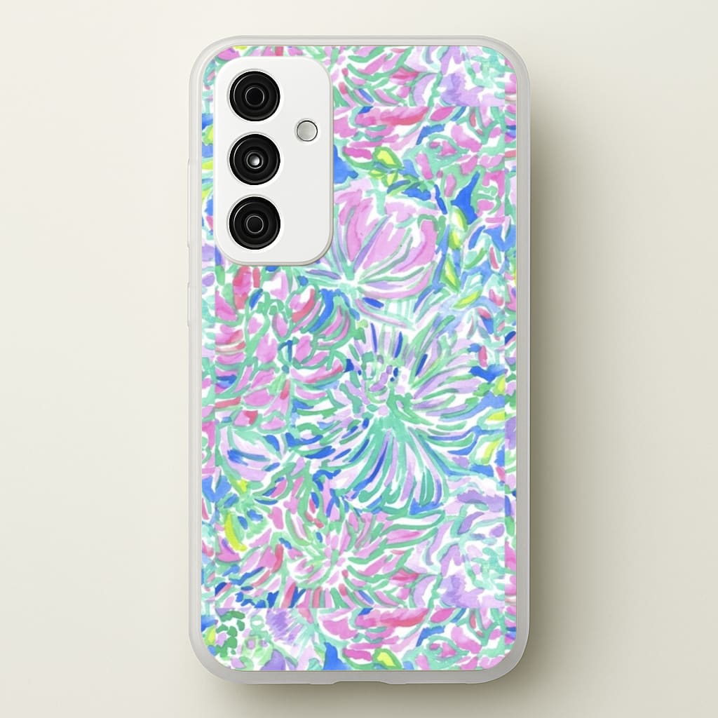 Colourful Floral Painting - Floral Phone Case for Galaxy A55