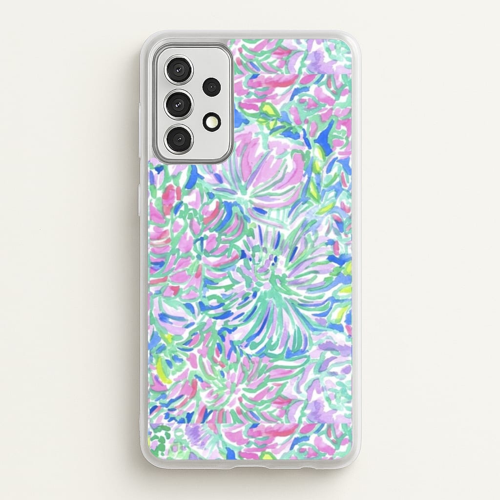 Colourful Floral Painting - Floral Phone Case for Galaxy A52 / A52s