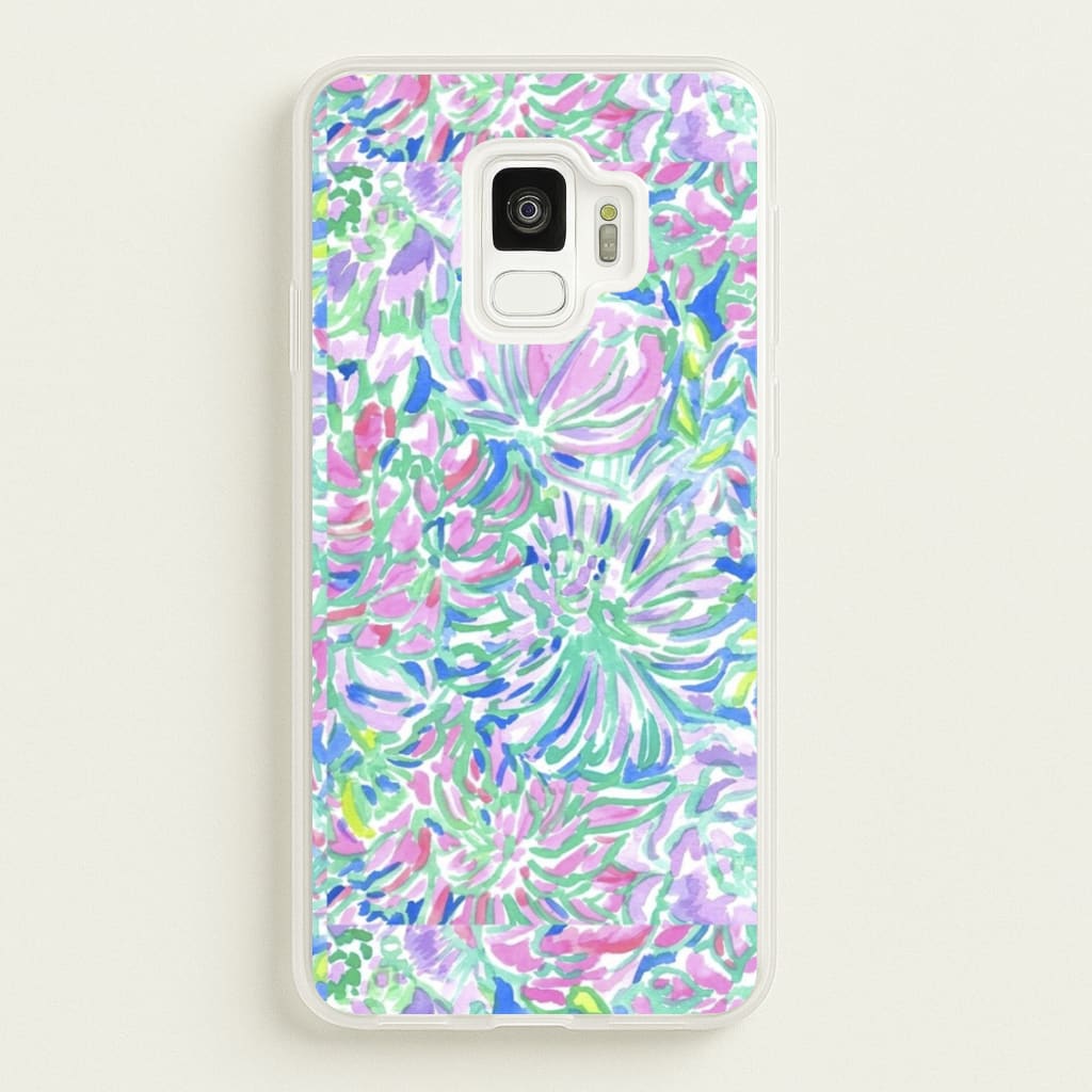 Colourful Floral Painting - Floral Phone Case for Galaxy S9
