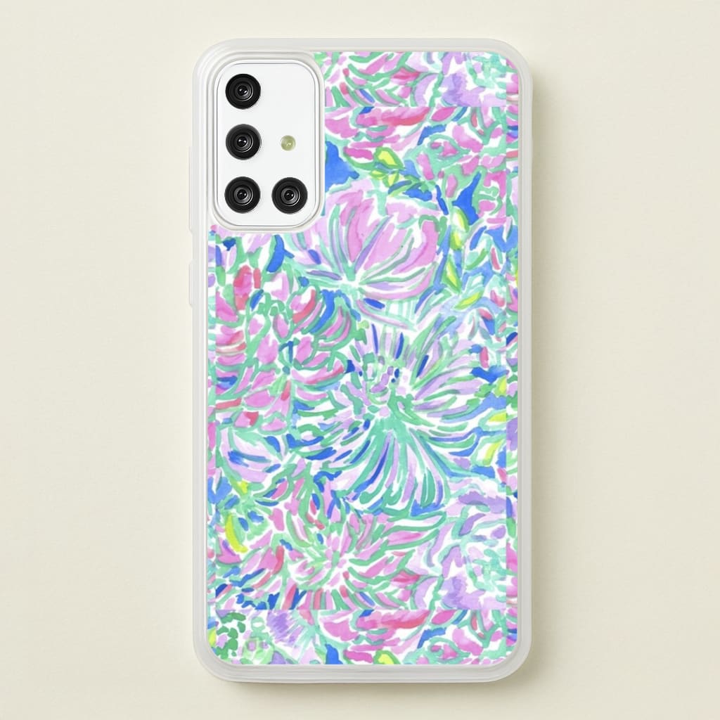 Colourful Floral Painting - Floral Phone Case for Galaxy A71