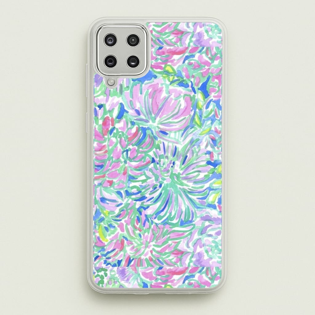 Colourful Floral Painting - Floral Phone Case for Galaxy A12