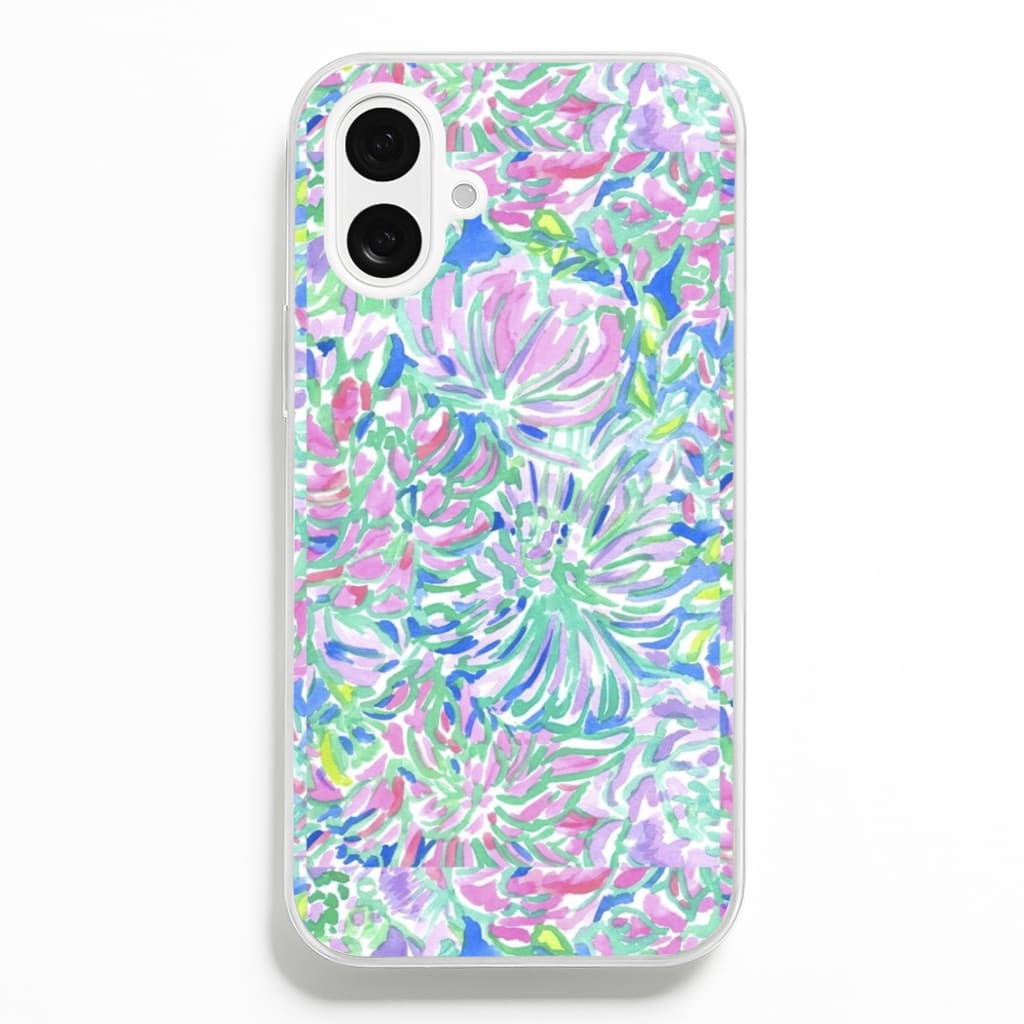 Colourful Floral Painting - Floral Phone Case for iPhone 16 Plus
