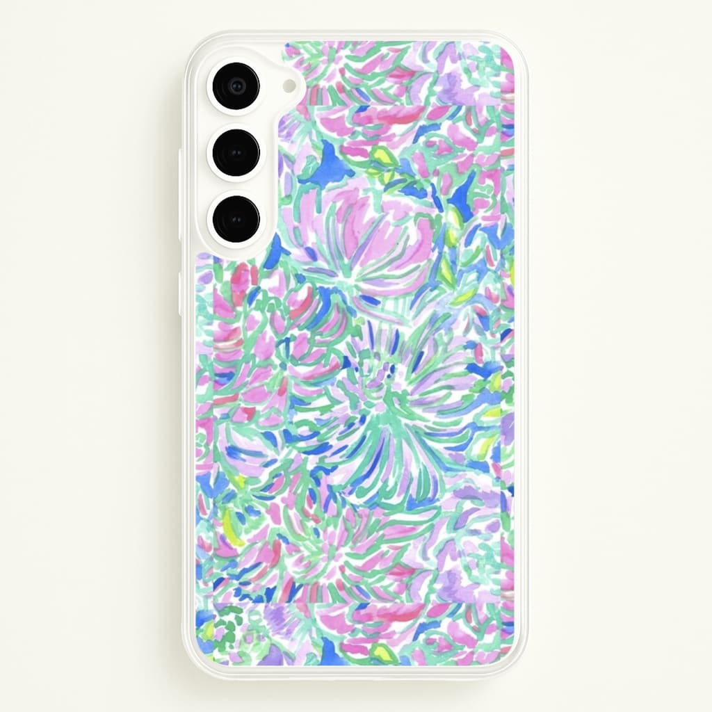 Colourful Floral Painting - Floral Phone Case for Galaxy S23 Plus