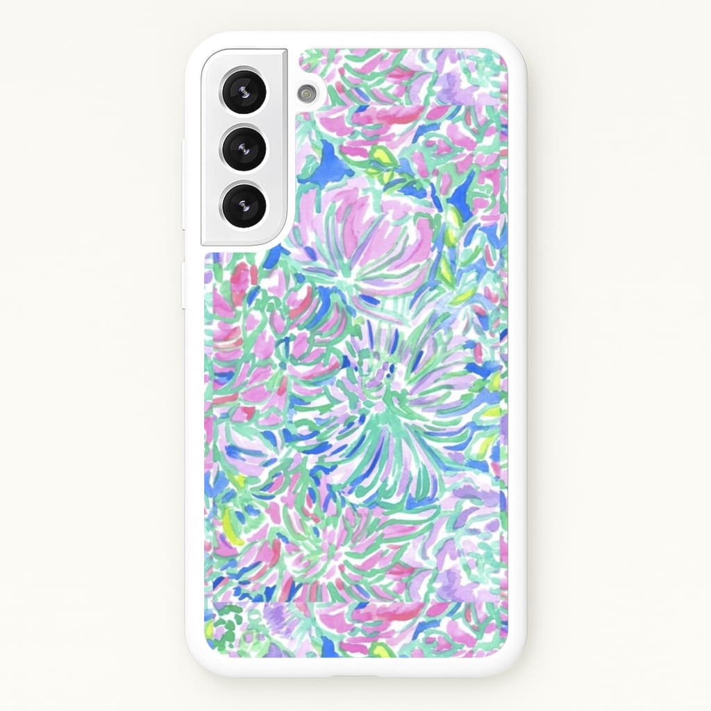 Colourful Floral Painting - Floral Phone Case for Galaxy S22 Plus