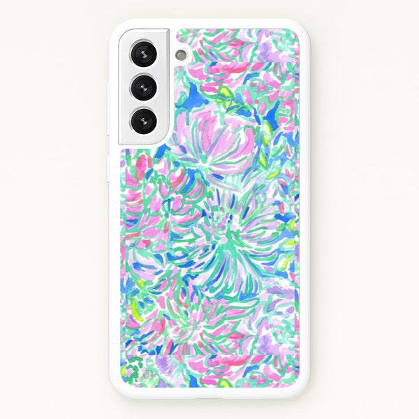 Colourful Floral Painting - Floral Phone Case for Galaxy S22 Plus