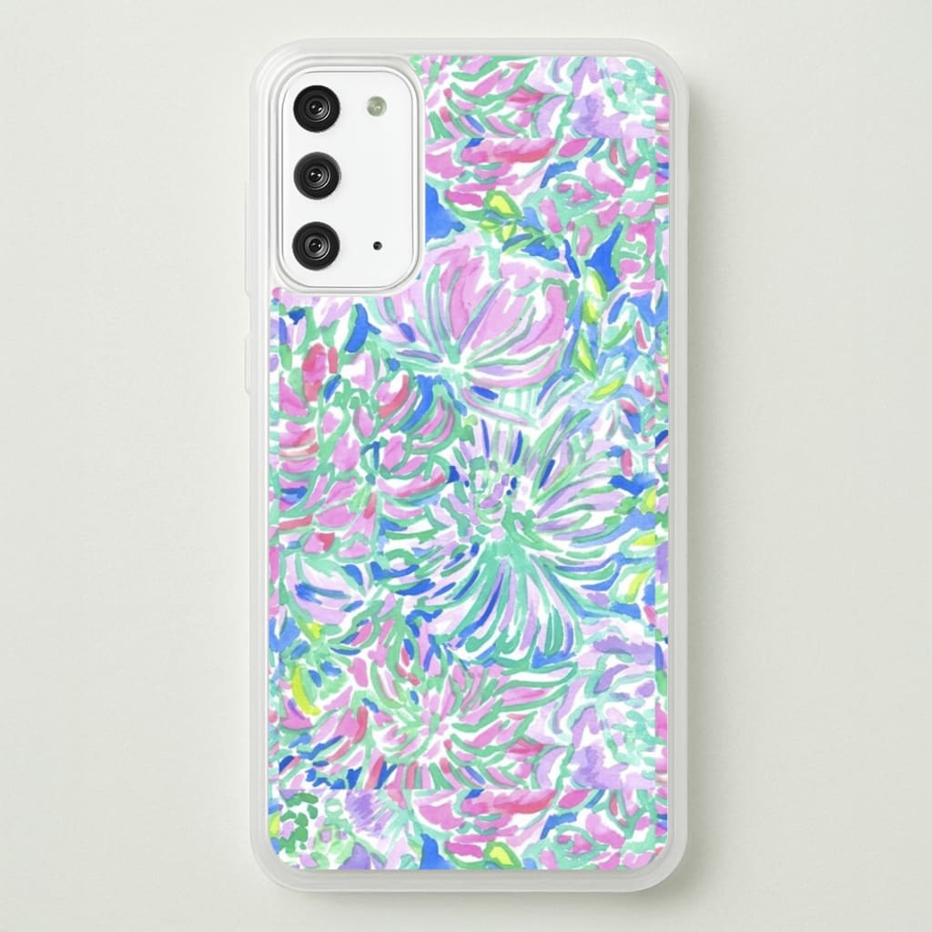 Colourful Floral Painting - Floral Phone Case for Galaxy Note 20