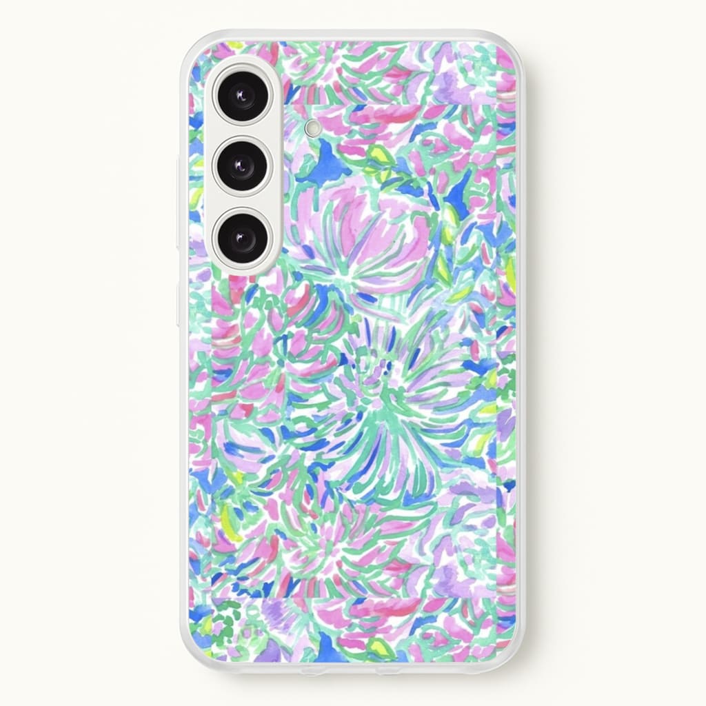 Colourful Floral Painting - Floral Phone Case for Galaxy S24 Plus