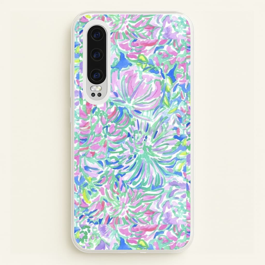 Colourful Floral Painting - Floral Phone Case for Huawei P30