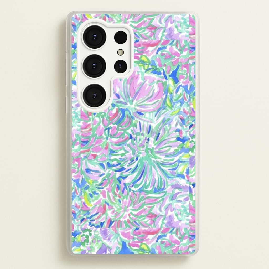 Colourful Floral Painting - Floral Phone Case for Galaxy S25 Ultra
