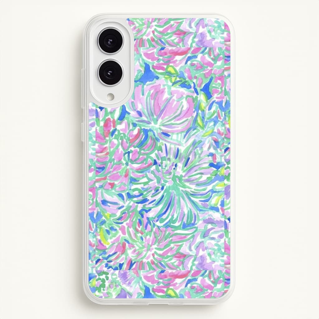 Colourful Floral Painting - Floral Phone Case for Galaxy S25 Edge