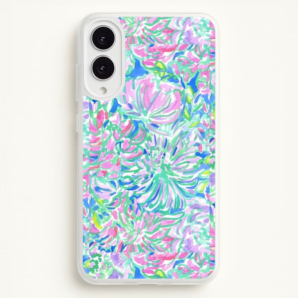 Colourful Floral Painting - Floral Phone Case for Galaxy S25 Edge