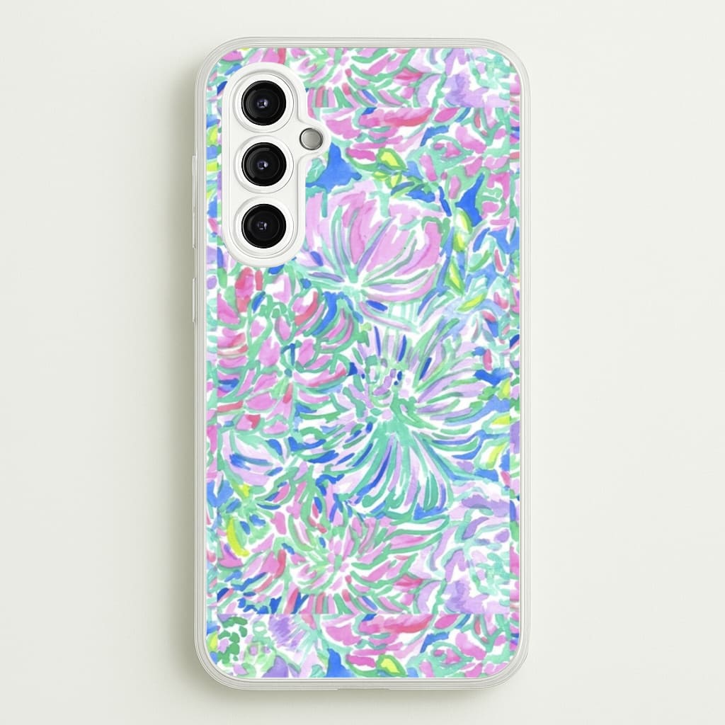 Colourful Floral Painting - Floral Phone Case for Galaxy A14