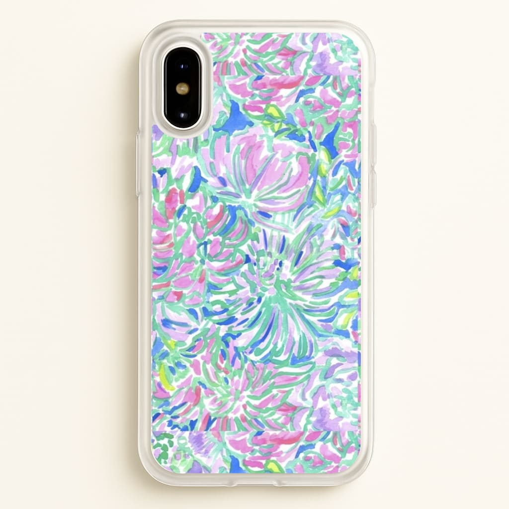 Colourful Floral Painting - Floral Phone Case for iPhone X / XS