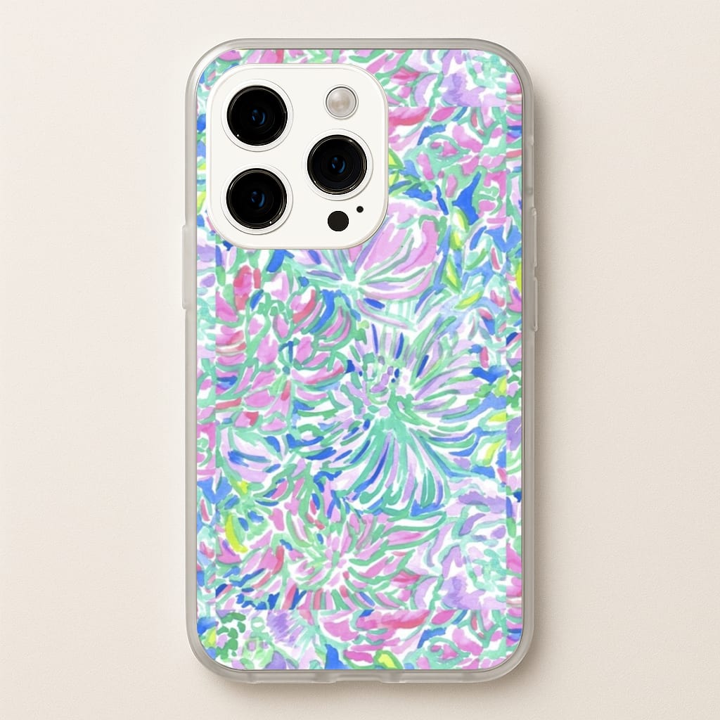 Colourful Floral Painting - Floral Phone Case for iPhone 14 Pro Max