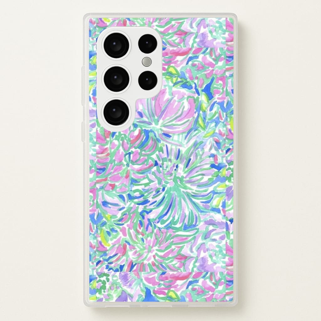 Colourful Floral Painting - Floral Phone Case for Galaxy S24 Ultra