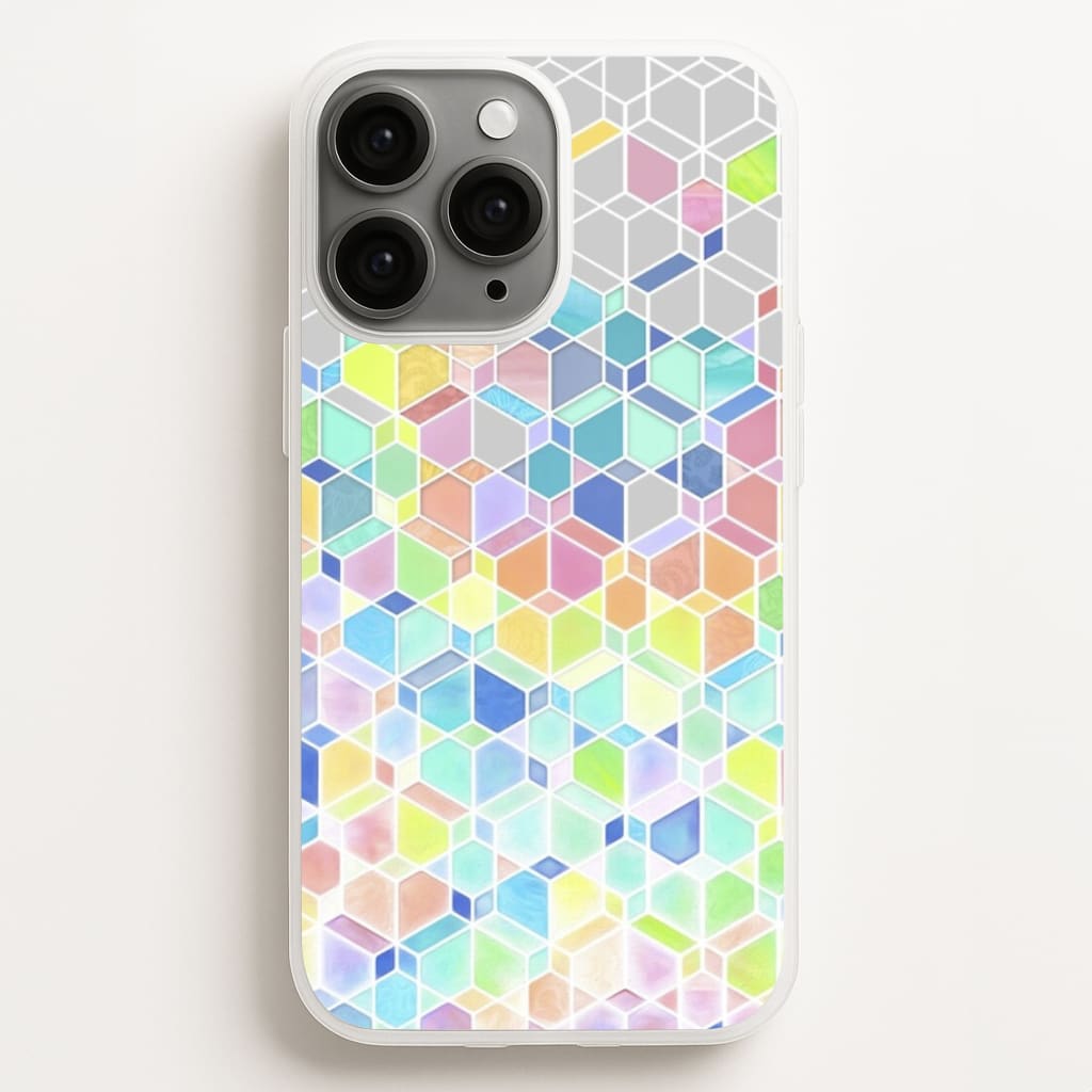 Bright Hexagon Pattern - Pattern Phone Case for iPhone 16 Pro Max