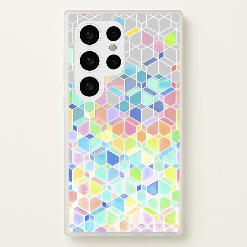 Bright Hexagon Pattern - Pattern Phone Case for Galaxy S24 Ultra