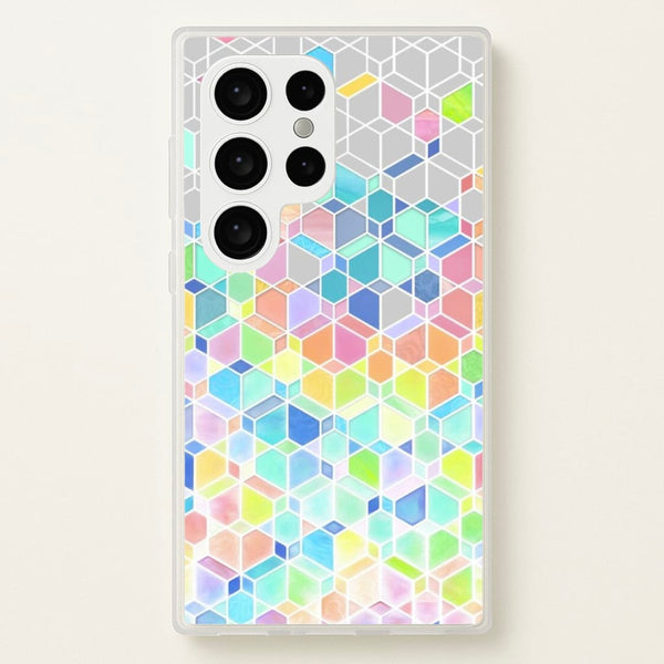 Bright Hexagon Pattern - Pattern Phone Case for Galaxy S24 Ultra