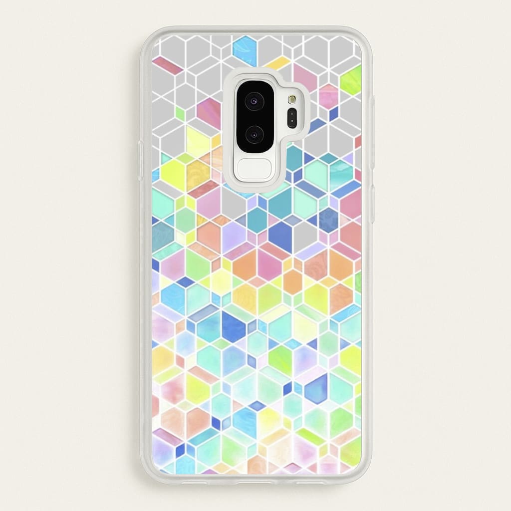 Bright Hexagon Pattern - Pattern Phone Case for Galaxy S9 Plus