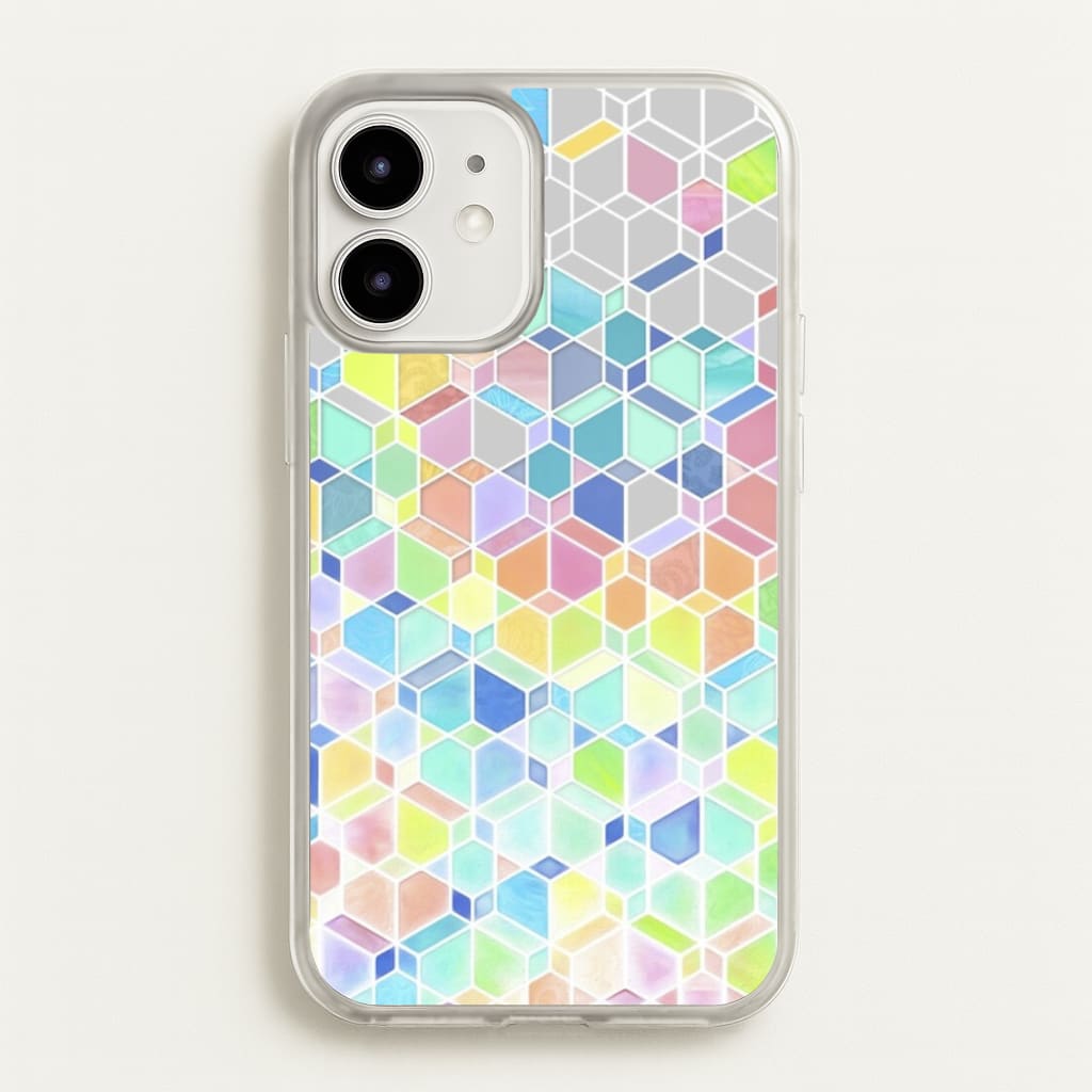 Bright Hexagon Pattern - Pattern Phone Case for iPhone 12 / 12 Pro