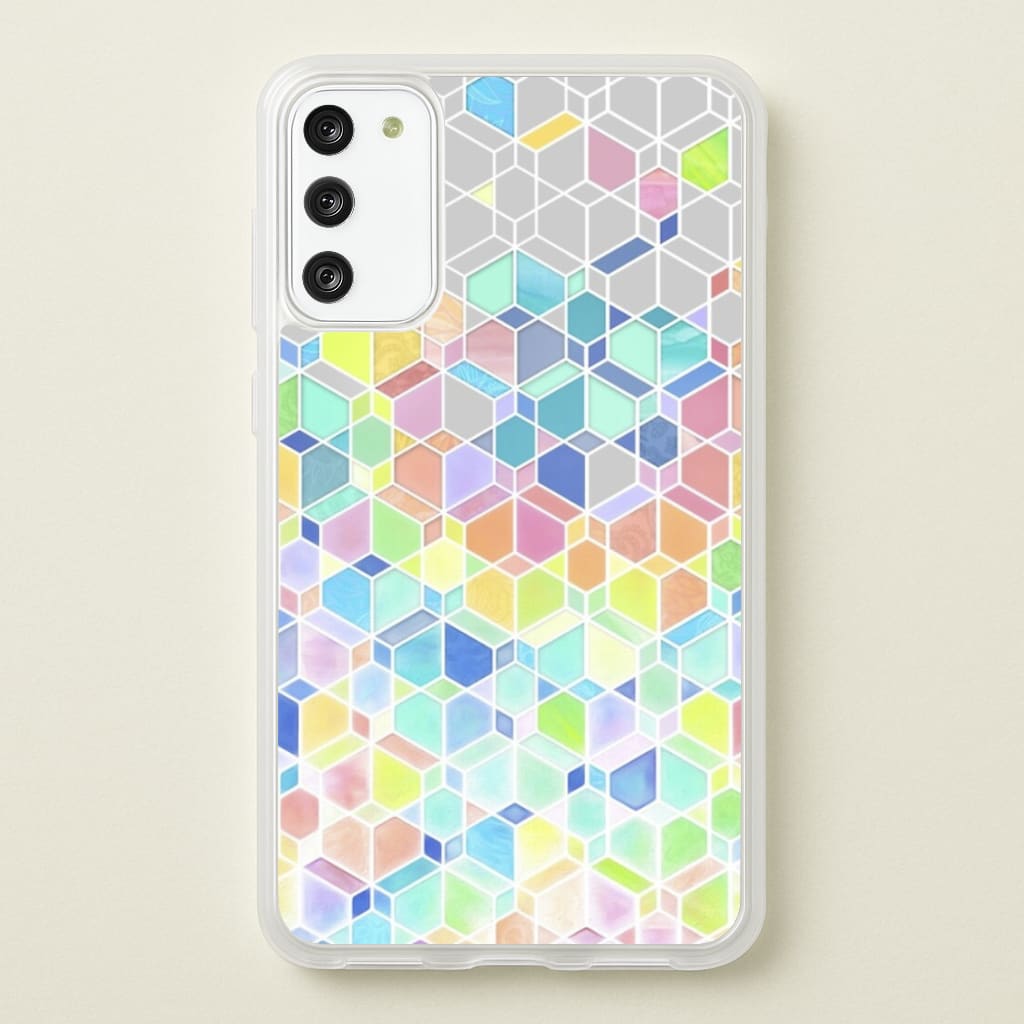 Bright Hexagon Pattern - Pattern Phone Case for Galaxy S20FE