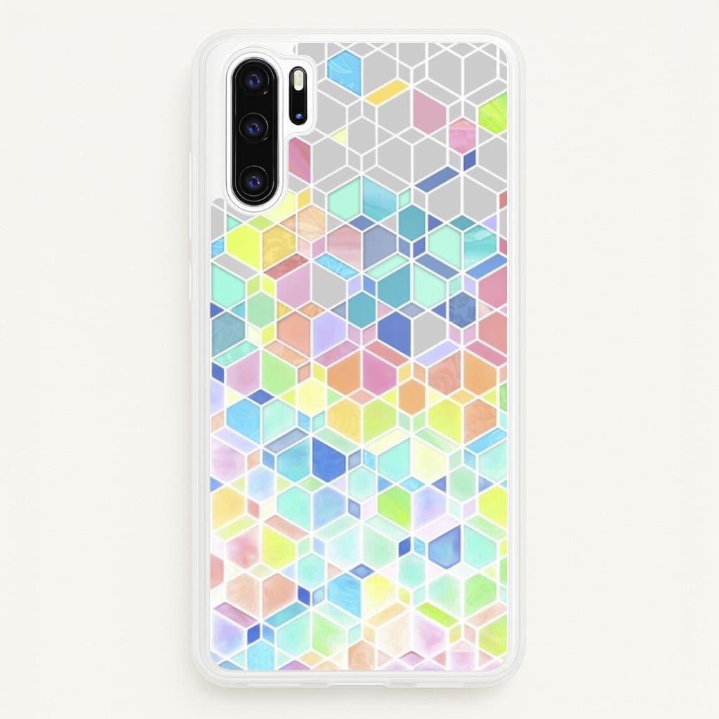 Bright Hexagon Pattern - Pattern Phone Case for Huawei P30 Pro