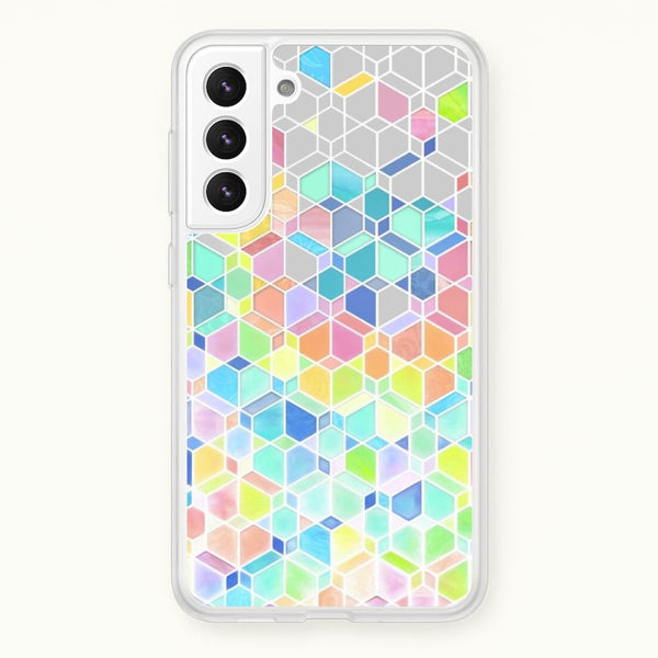 Bright Hexagon Pattern - Pattern Phone Case for Galaxy S21FE