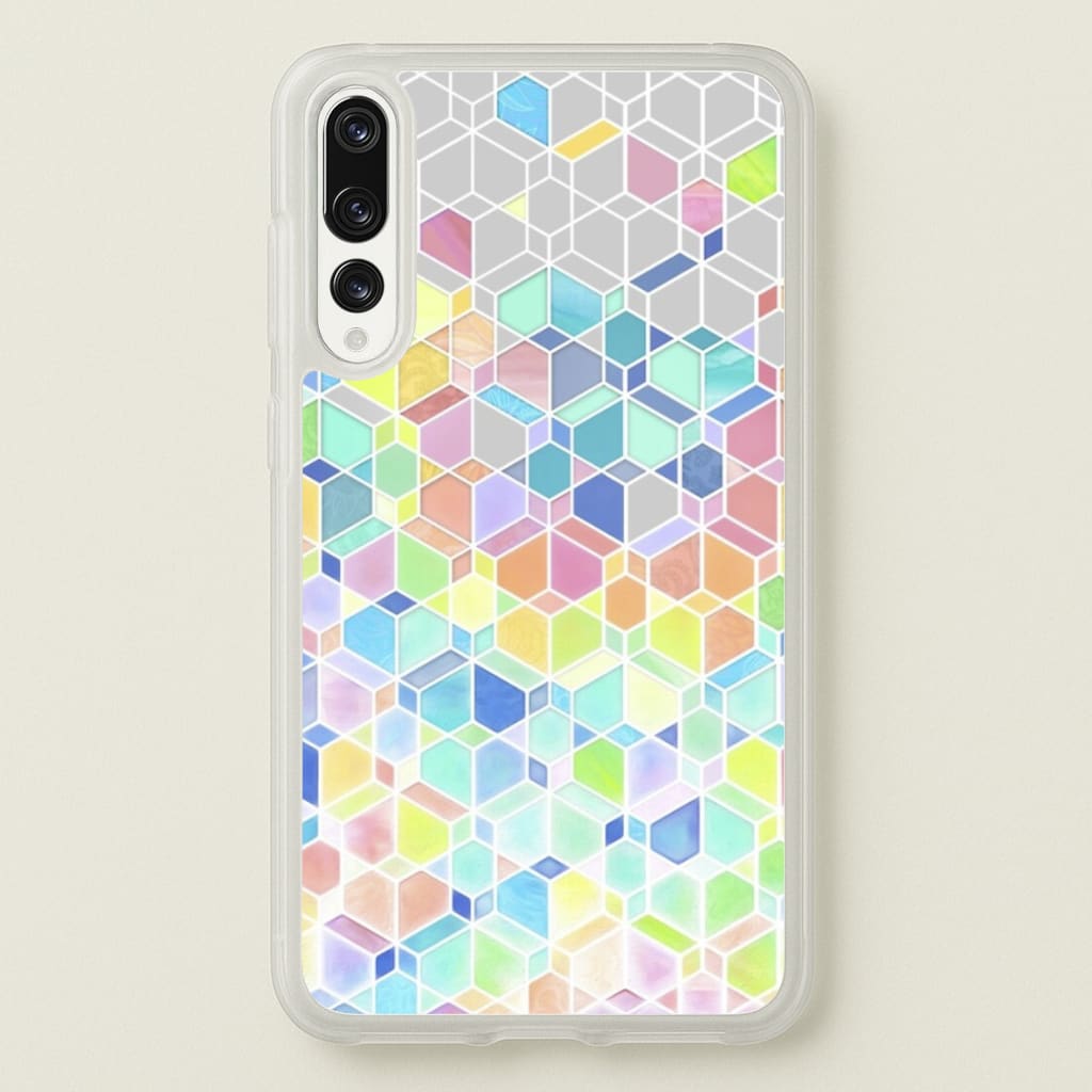 Bright Hexagon Pattern - Pattern Phone Case for Huawei P20 Pro