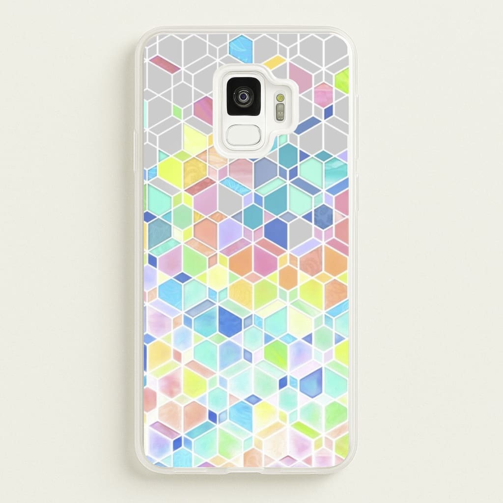 Bright Hexagon Pattern - Pattern Phone Case for Galaxy S9