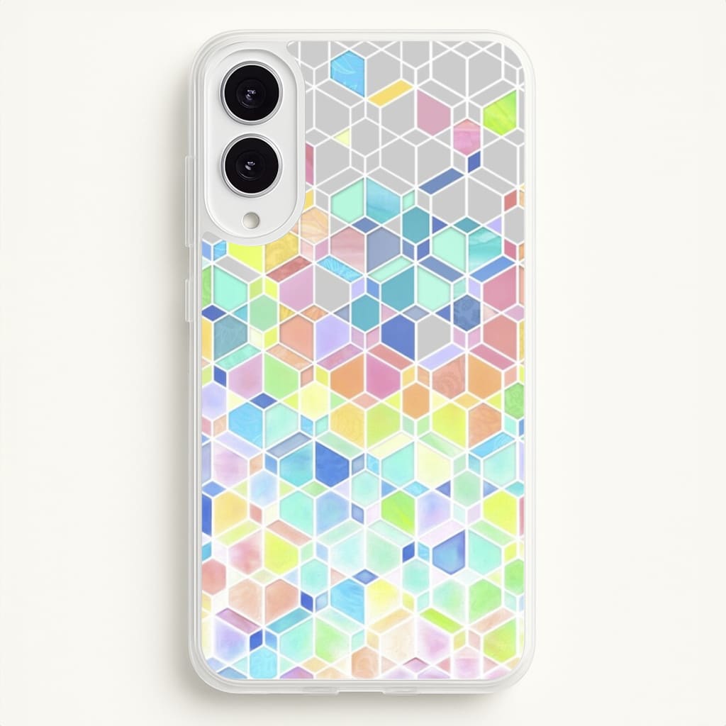 Bright Hexagon Pattern - Pattern Phone Case for Galaxy S25 Edge