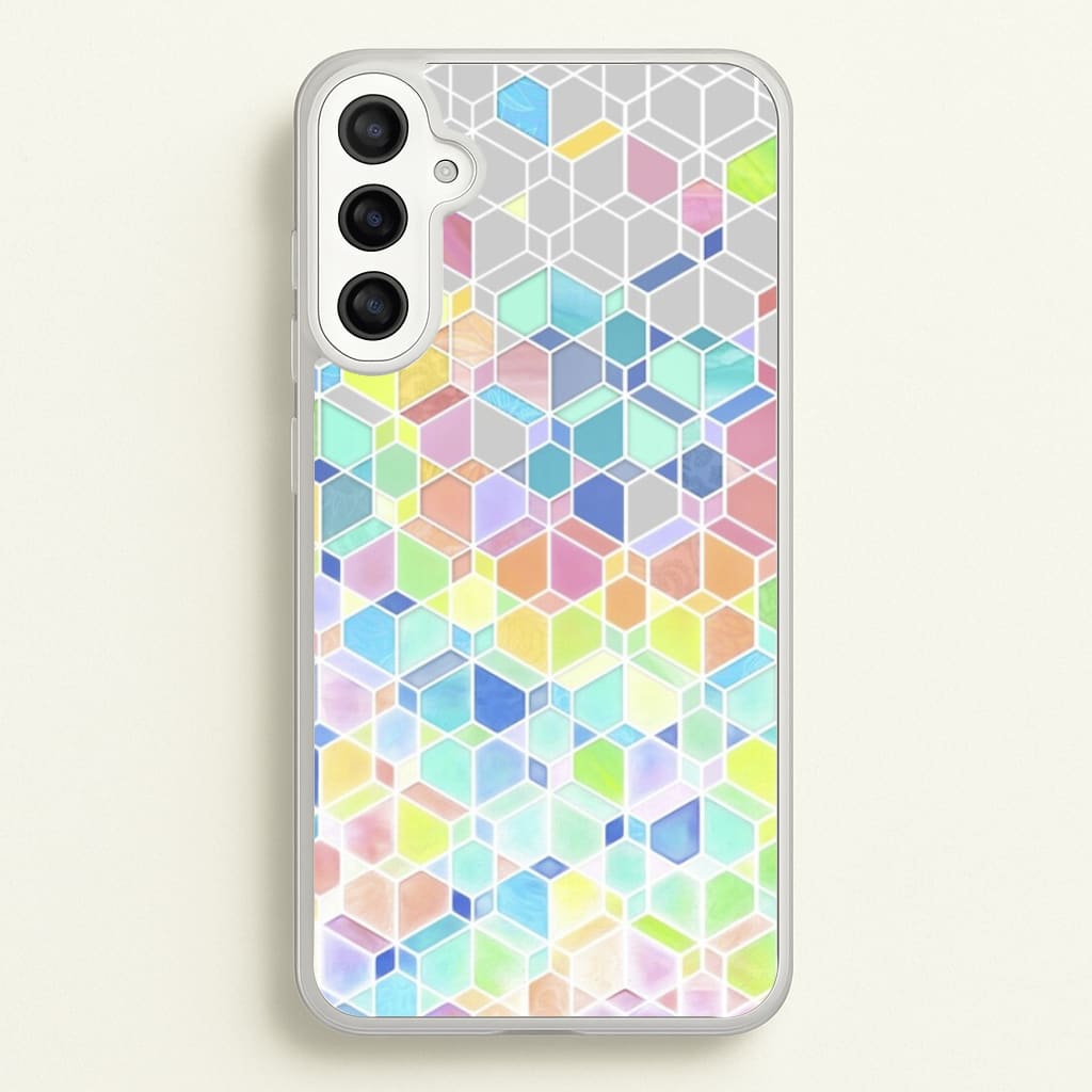 Bright Hexagon Pattern - Pattern Phone Case for Galaxy A36