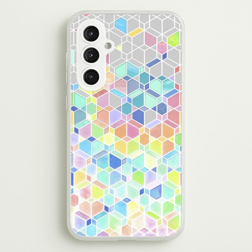 Bright Hexagon Pattern - Pattern Phone Case for Galaxy S23FE