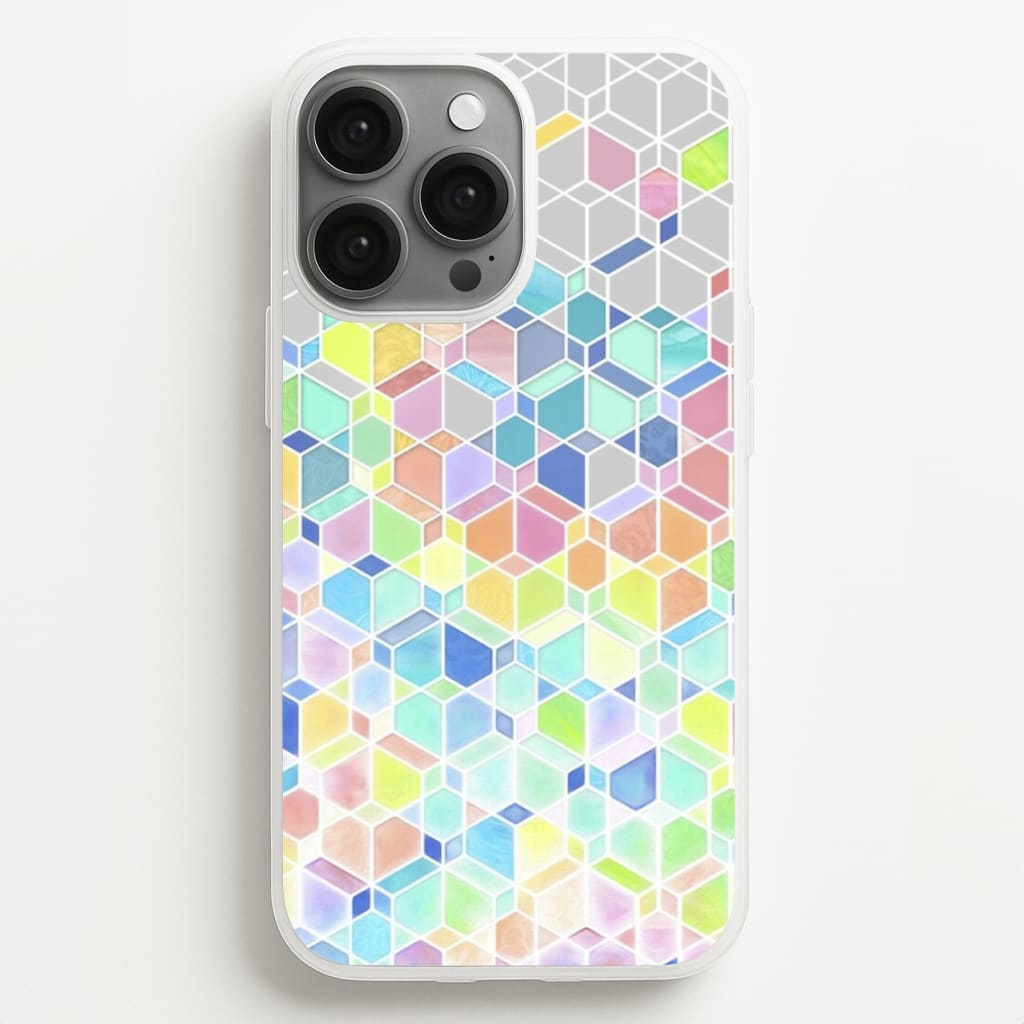 Bright Hexagon Pattern - Pattern Phone Case for iPhone 13 Pro Max
