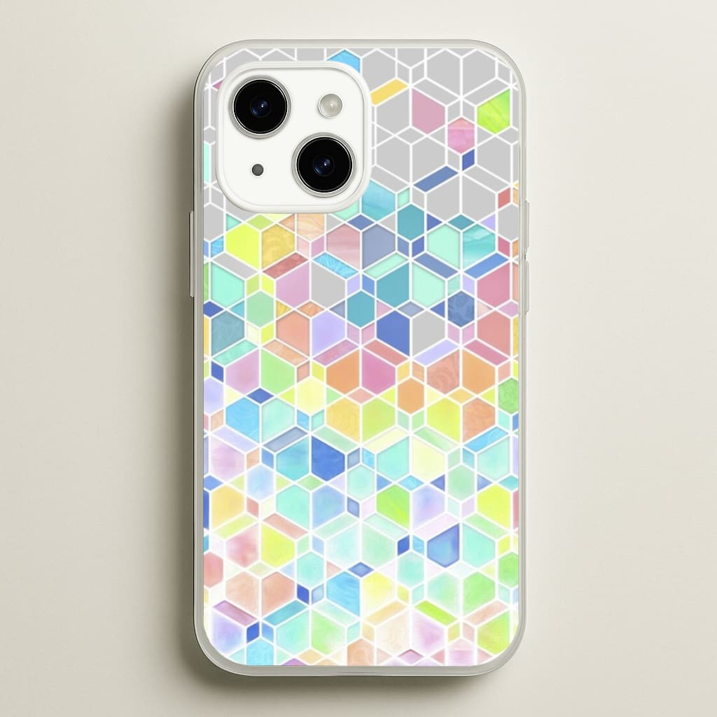 Bright Hexagon Pattern - Pattern Phone Case for iPhone 15 Plus