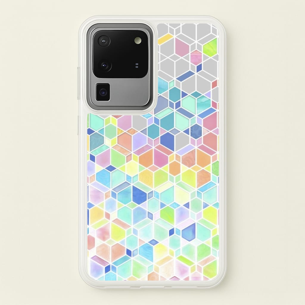 Bright Hexagon Pattern - Pattern Phone Case for Galaxy S20 Ultra
